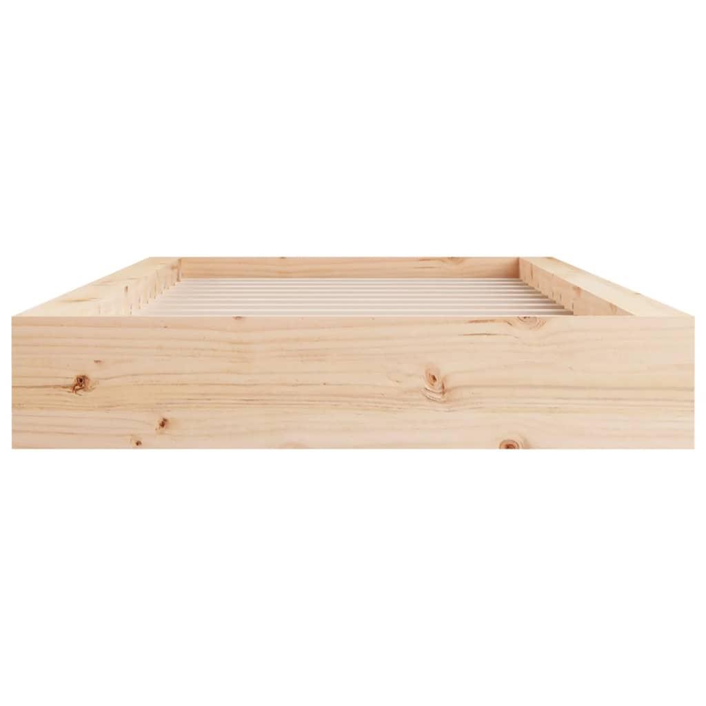 Bed Frame without Mattress 90x190 cm Solid Wood