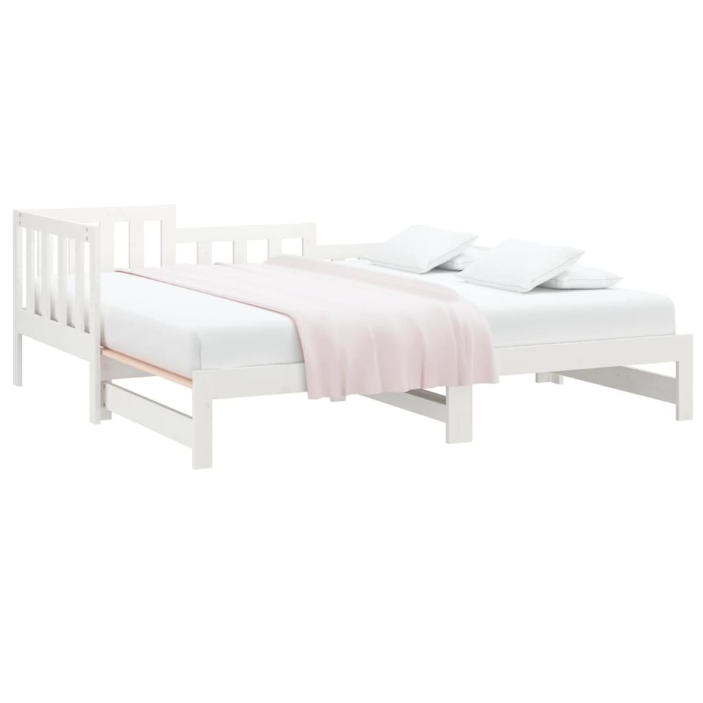 Pull-out Day Bed without Mattress White 2x(90x190) cm