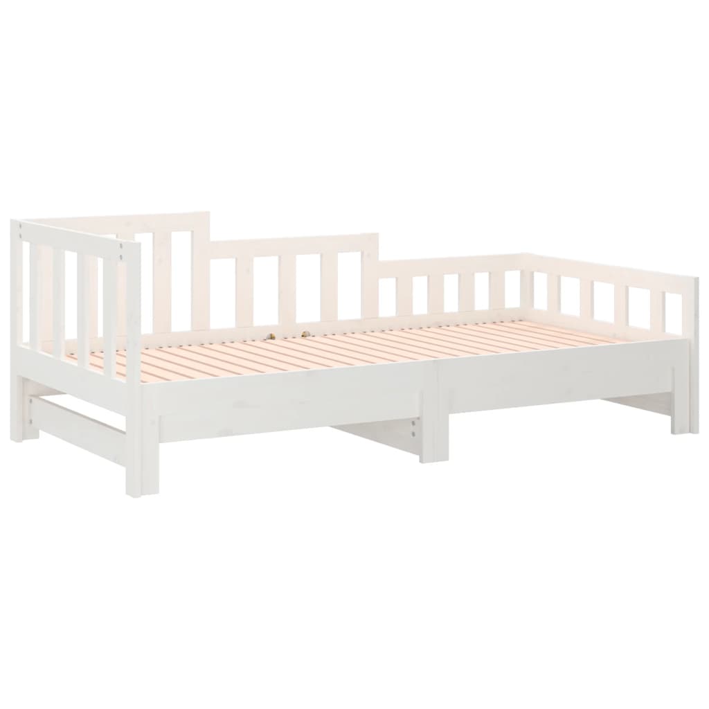 Pull-out Day Bed without Mattress White 2x(90x190) cm