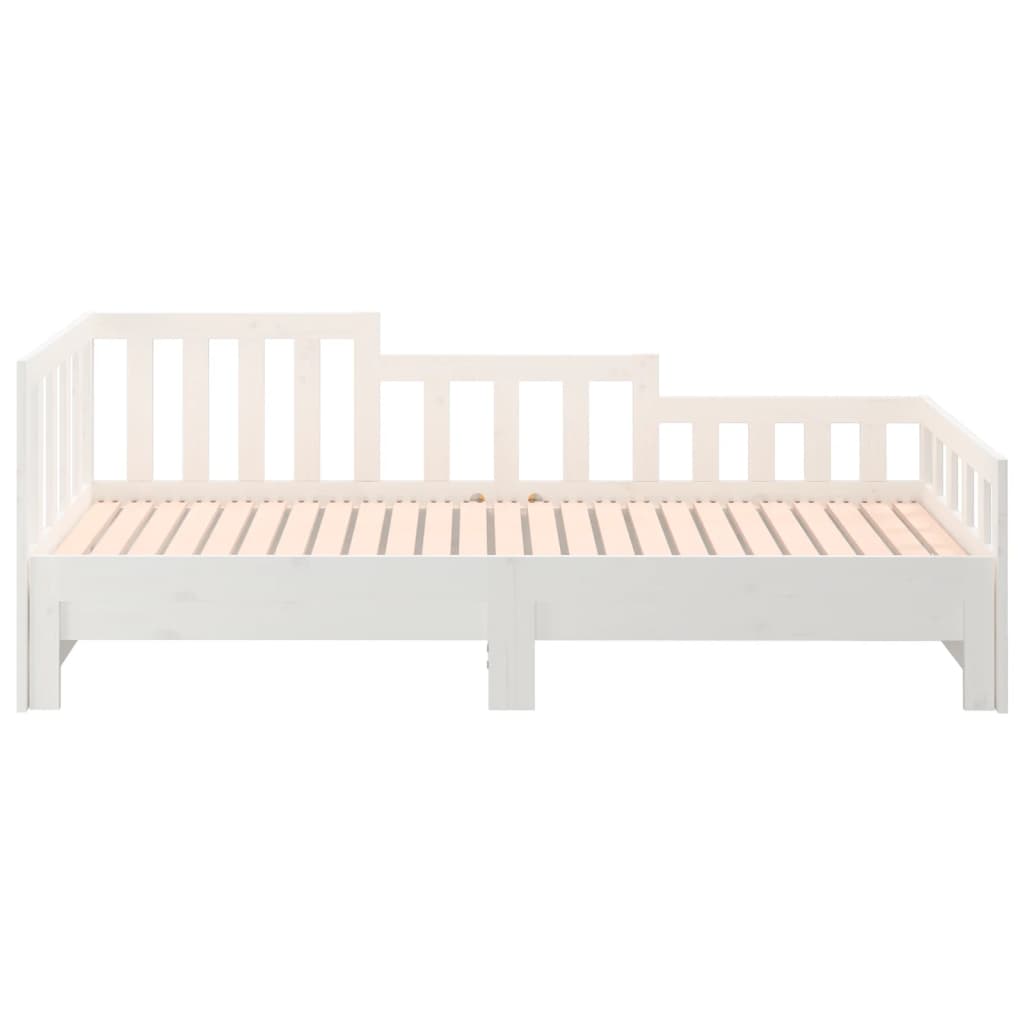 Pull-out Day Bed without Mattress White 2x(90x190) cm