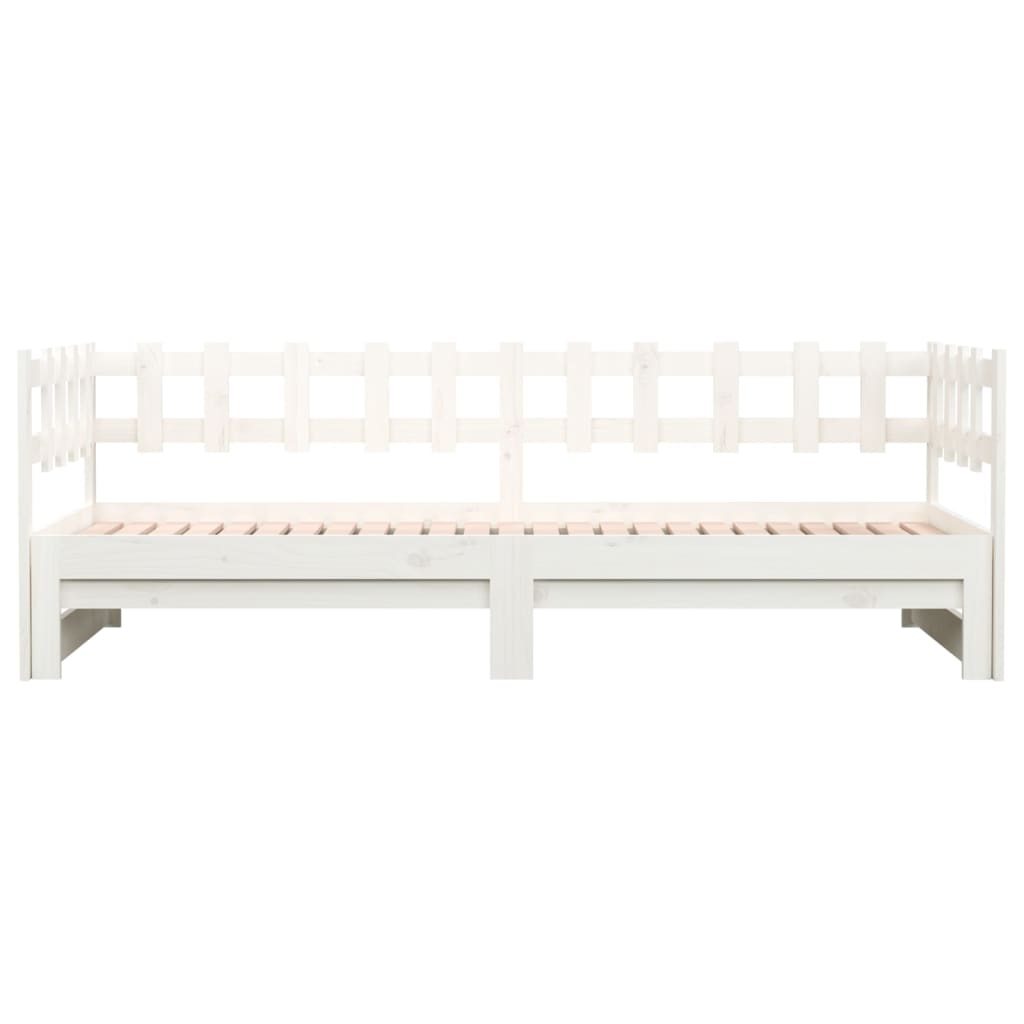 Pull-out Day Bed without Mattress White 2x(90x190) cm