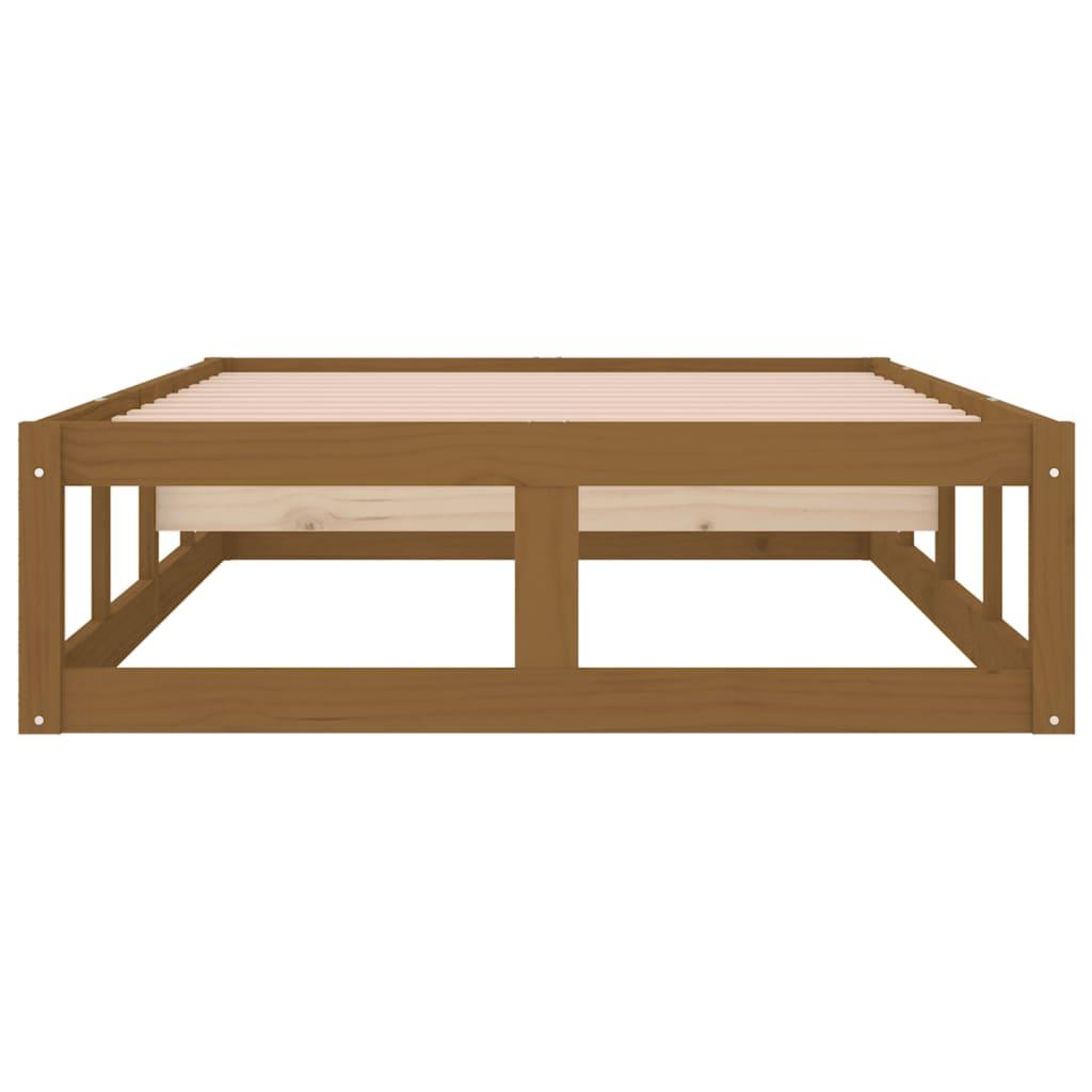 Bed Frame without Mattress Honey Brown 100x200 cm Solid Wood