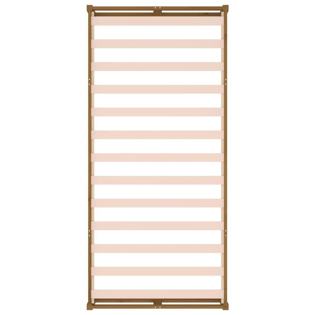 Bed Frame without Mattress Honey Brown 100x200 cm Solid Wood