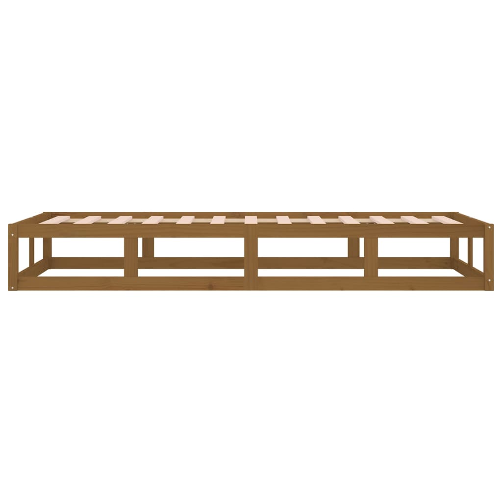 Bed Frame without Mattress Honey Brown 100x200 cm Solid Wood