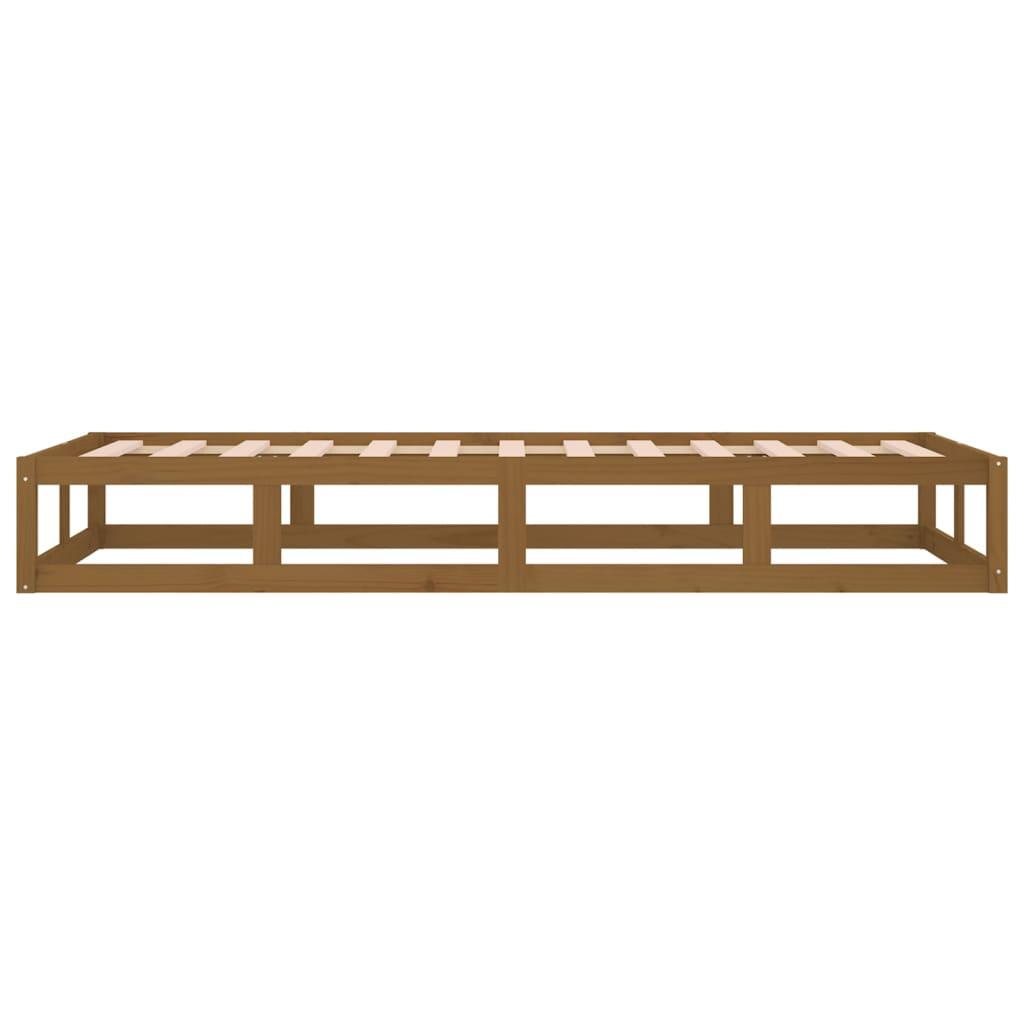 Bed Frame without Mattress Honey Brown 100x200 cm Solid Wood