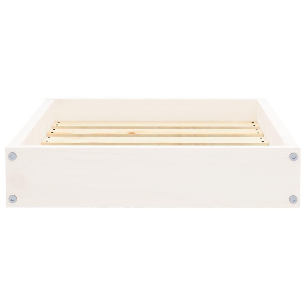 Dog Bed White 51.5x44x9 cm Solid Wood Pine