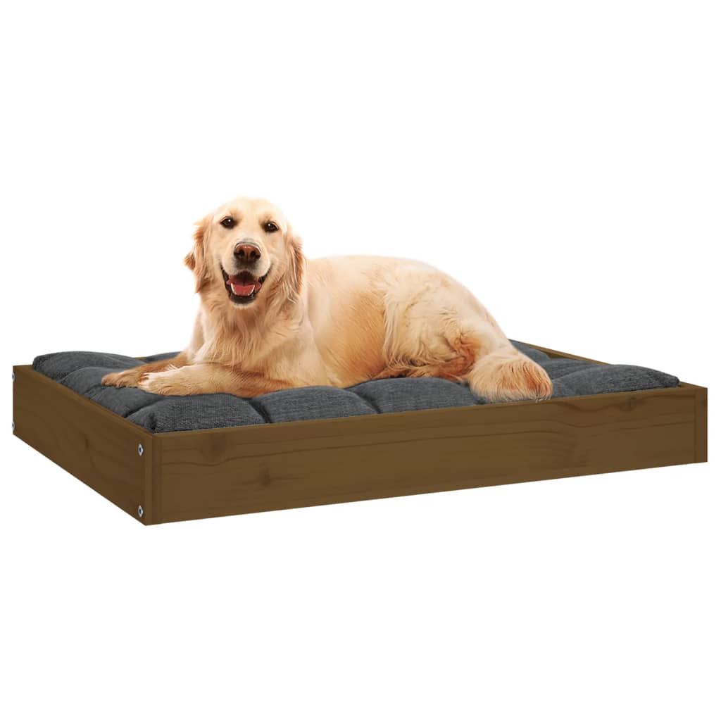 Dog Bed Honey Brown 71.5x54x9 cm Solid Wood Pine