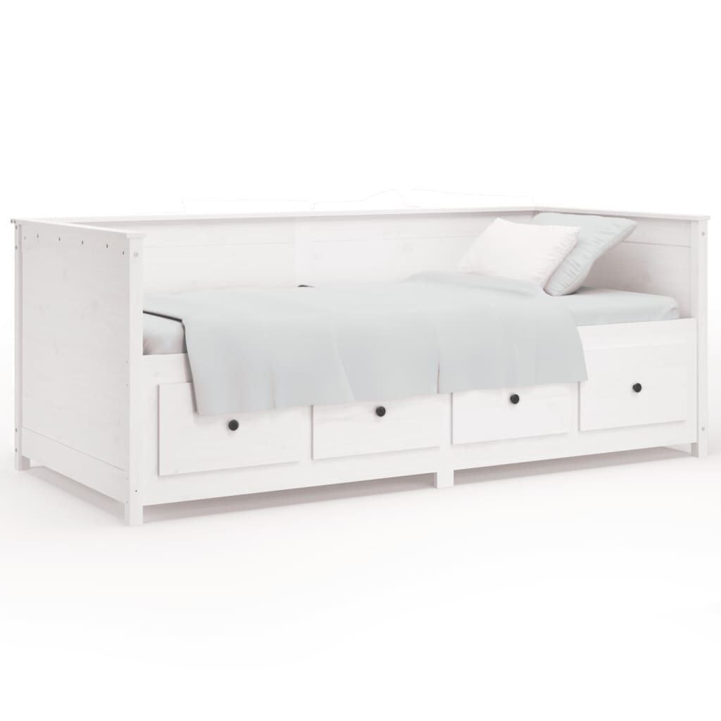 Day Bed without Mattress White 80x200 cm Solid Wood Pine