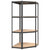 4-Layer Corner Shelf Anthracite Steel and Engineered Wood