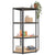 4-Layer Corner Shelf Anthracite Steel and Engineered Wood