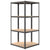 4-Layer Corner Shelf Anthracite Steel and Engineered Wood