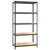 5-Layer Storage Shelf Anthracite Steel and Engineered Wood