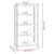 5-Layer Heavy-duty Shelf Grey Steel and Engineered Wood