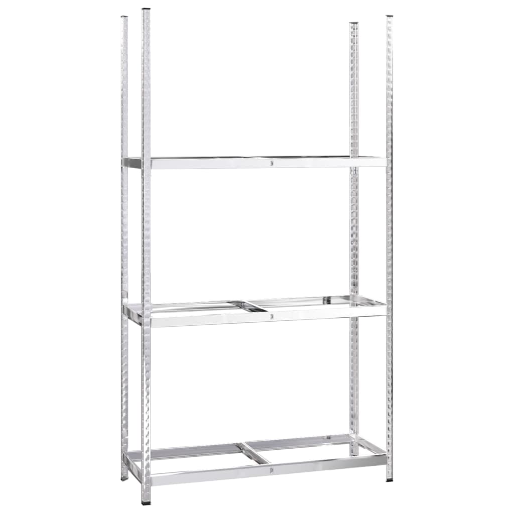 3-Layer Tire Racks 2 pcs Silver 110x40x200 cm Steel