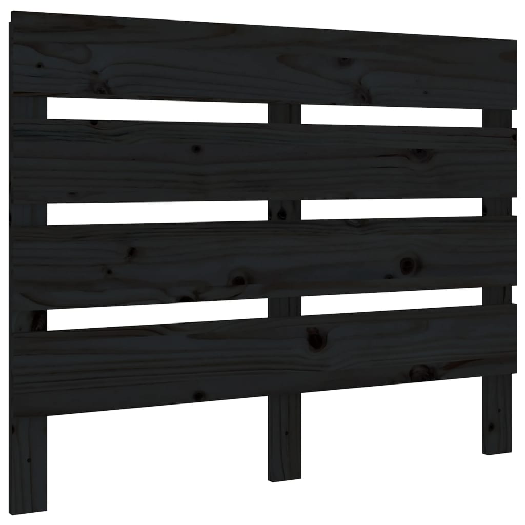 Headboard Black 100 cm Solid Wood Pine