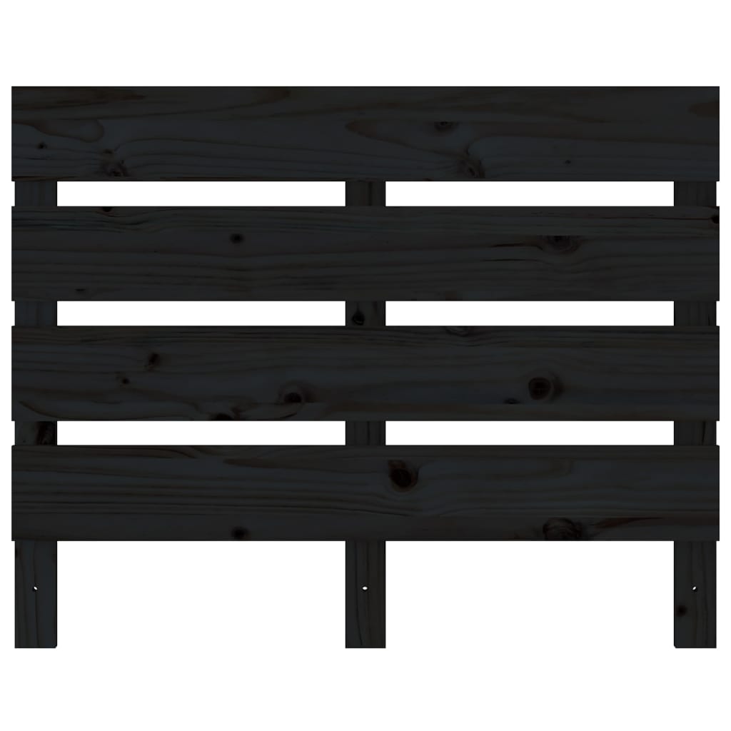 Headboard Black 100 cm Solid Wood Pine