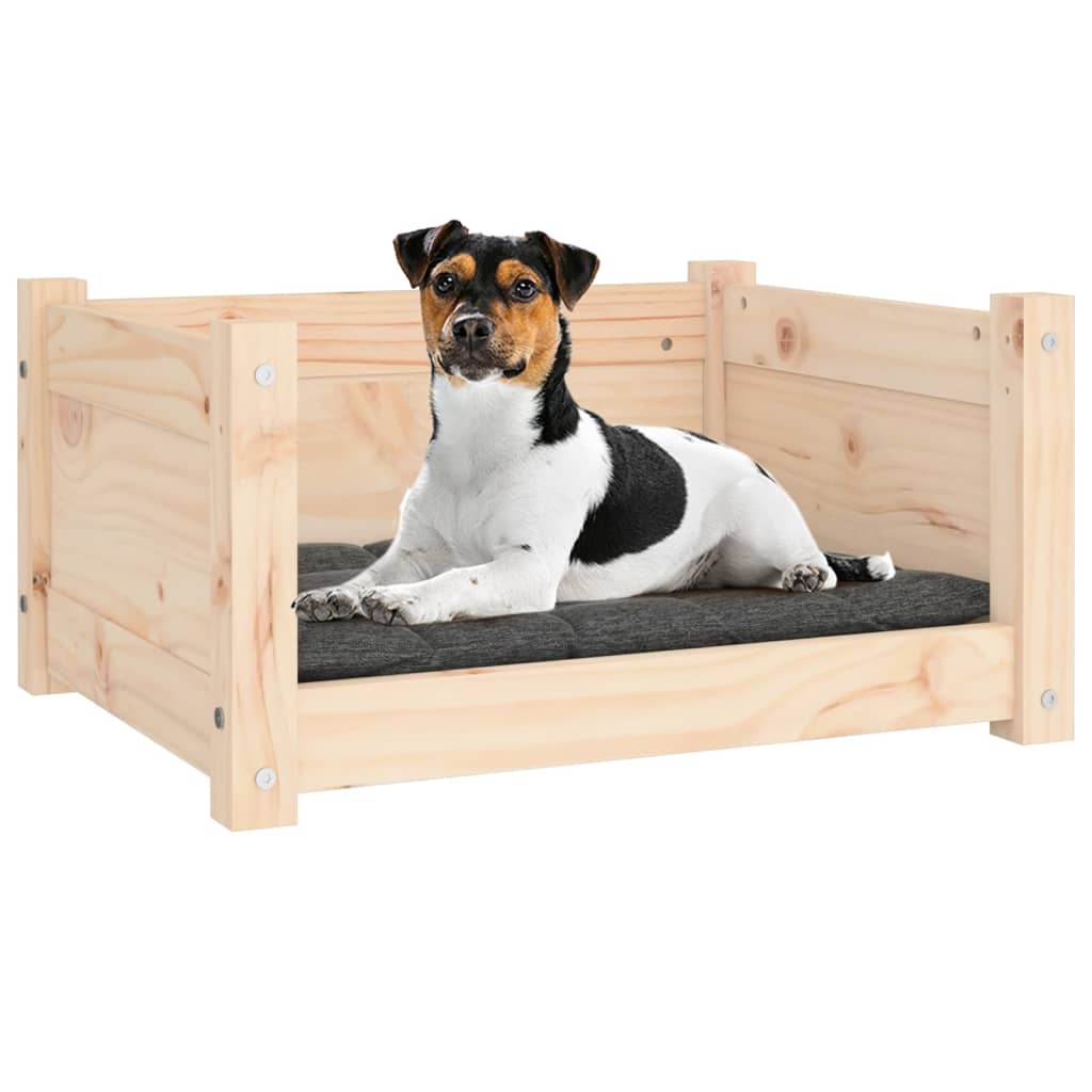 Dog Bed 55.5x45.5x28 cm Solid Pine Wood