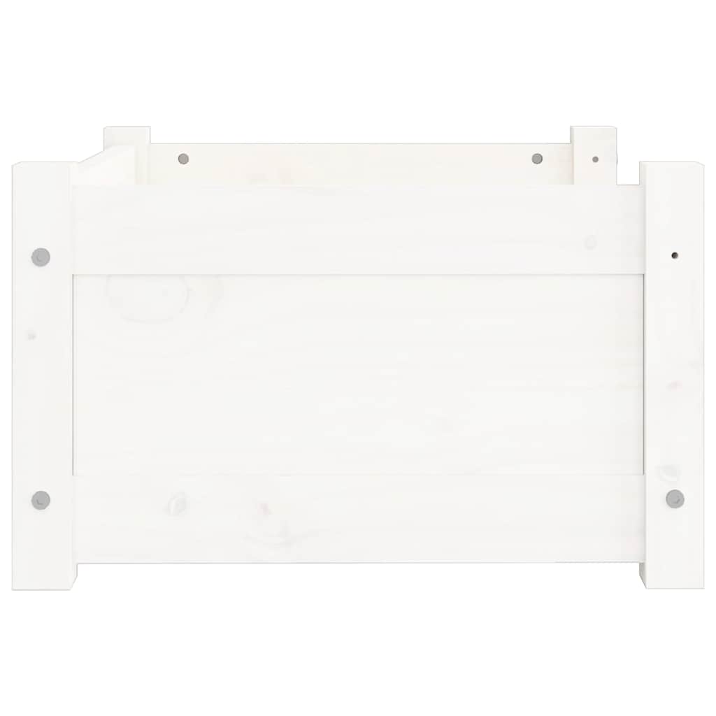 Dog Bed White 55.5x45.5x28 cm Solid Pine Wood
