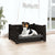 Dog Bed Black 55.5x45.5x28 cm Solid Pine Wood