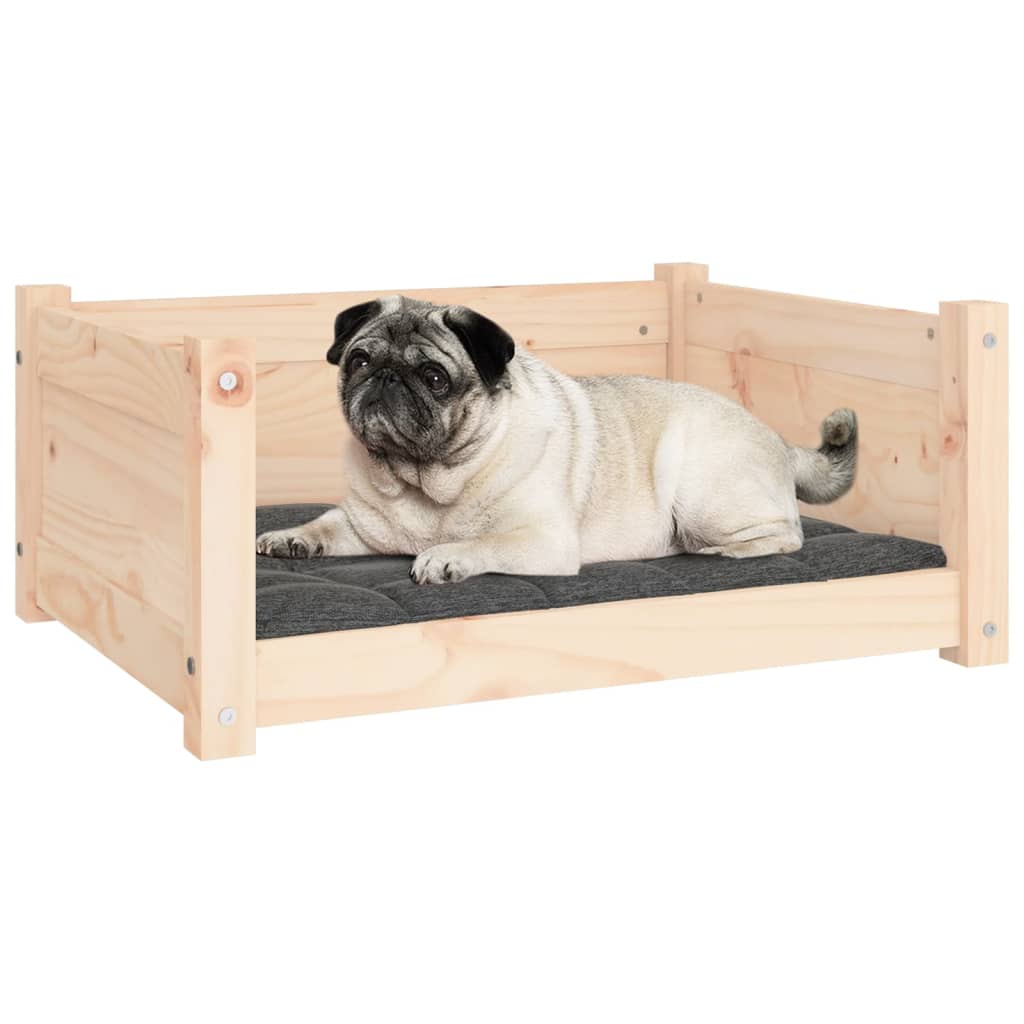 Dog Bed 65.5x50.5x28 cm Solid Pine Wood