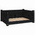 Dog Bed Black 65.5x50.5x28 cm Solid Pine Wood