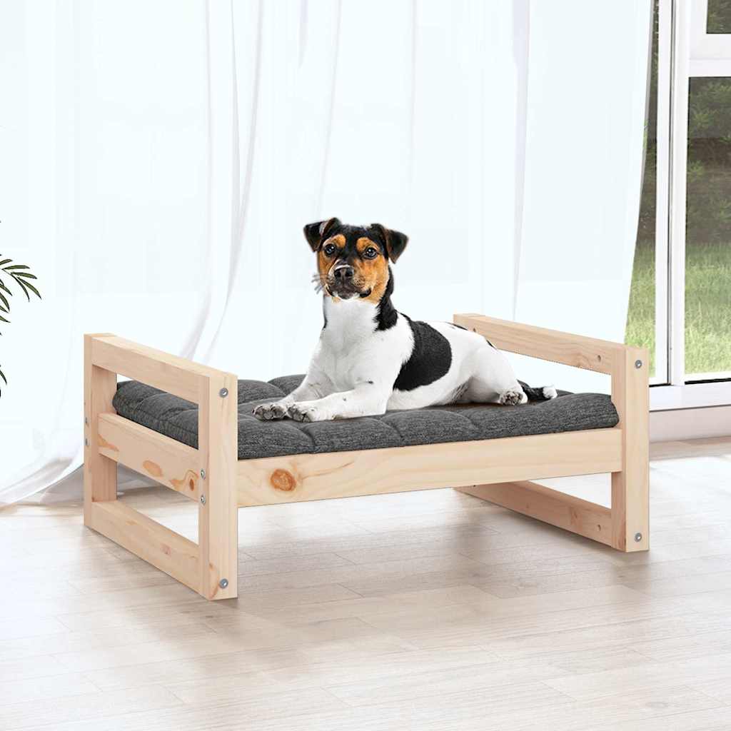 Dog Bed 55.5x45.5x28 cm Solid Pine Wood