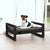 Dog Bed Black 55.5x45.5x28 cm Solid Pine Wood