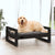 Dog Bed Black 75.5x55.5x28 cm Solid Pine Wood