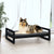 Dog Bed Black 95.5x65.5x28 cm Solid Pine Wood