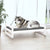 Dog Bed White 105.5x75.5x28 cm Solid Pine Wood