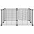 8-Panel Pet Cage with Door Black 35x35 cm Steel