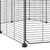 8-Panel Pet Cage with Door Black 35x35 cm Steel