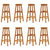 Bar Stools 8 pcs Solid Wood Acacia