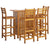 5 Piece Garden Bar Set Solid Wood Acacia