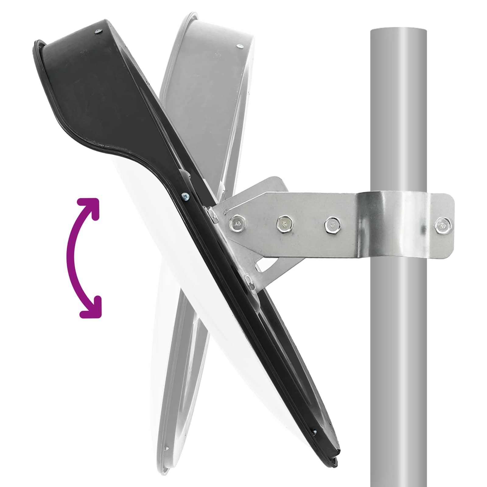 Outdoor Convex Traffic Mirror Black Ø60 cm Polycarbonate