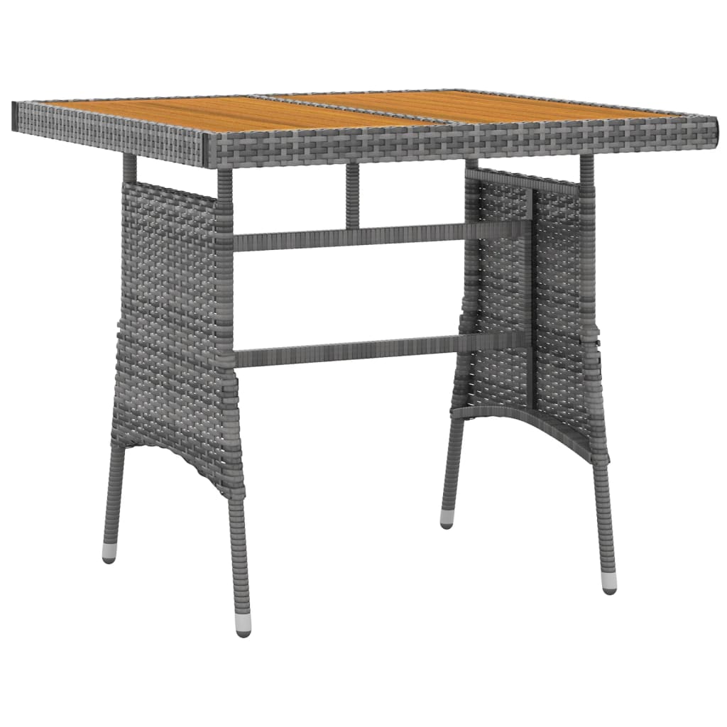 5 Piece Outdoor Dining Set Poly Rattan Grey