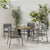 5 Piece Outdoor Dining Set Poly Rattan Grey