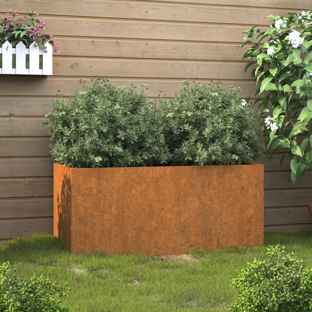 Planter 62x30x29 cm Corten Steel