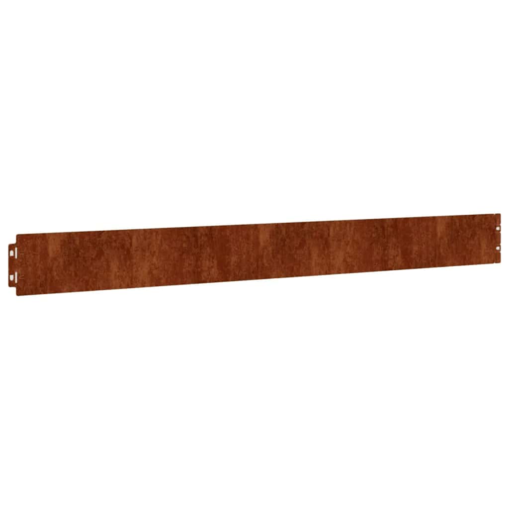 Lawn Edging 10 pcs 10 x 103 cm Weathering Steel Rusty