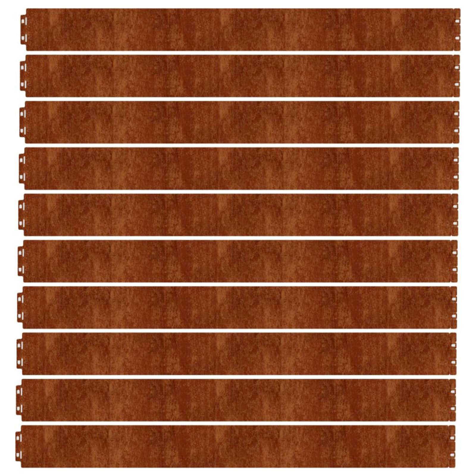 Lawn Edgings 10 pcs 10x103 cm Flexible Corten steel