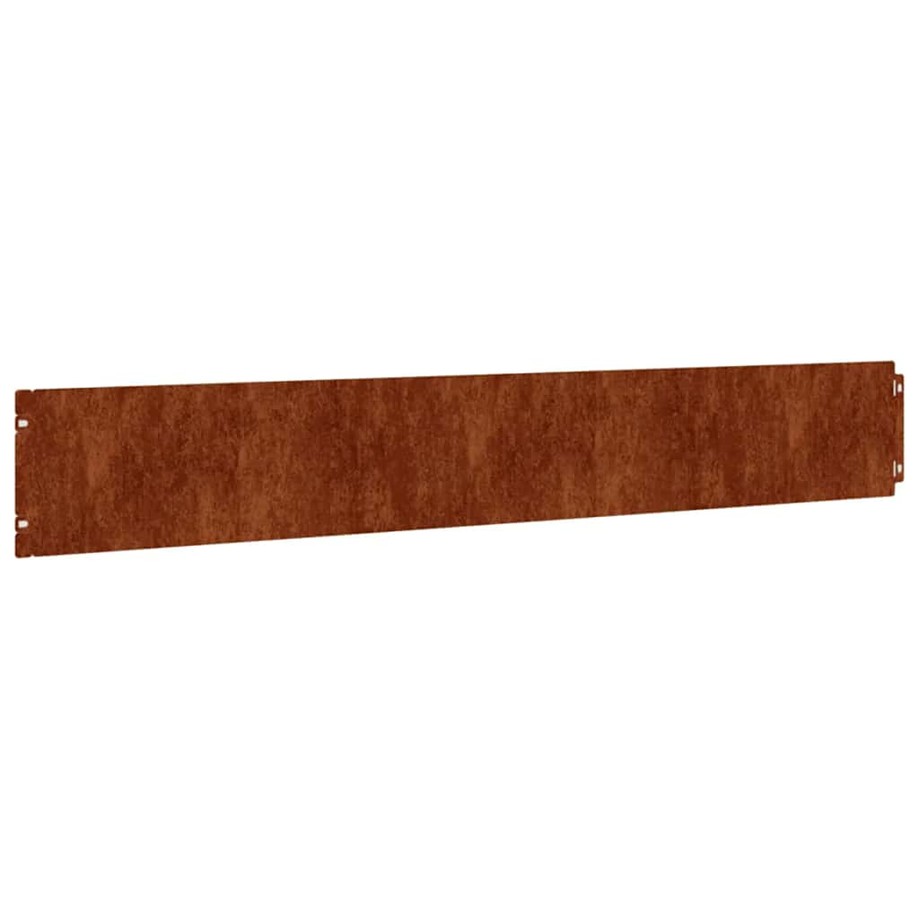 Lawn Edging 10 pcs 15 x 103 cm Weathering Steel Rusty