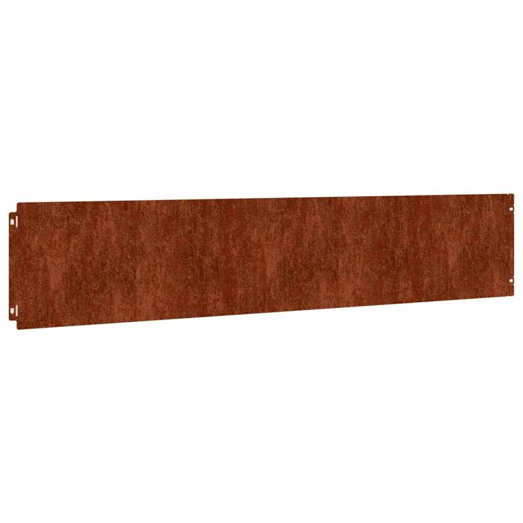 Lawn Edging 10 pcs 20 x 103 cm Weathering Steel Rusty