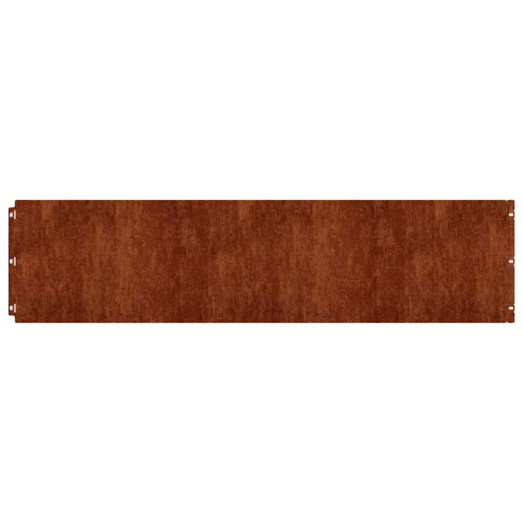 Lawn Edging 10 pcs 25 x 103 cm Weathering Steel Rusty