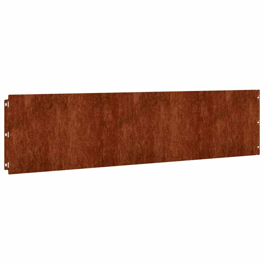 Lawn Edging 10 pcs 25 x 103 cm Weathering Steel Rusty