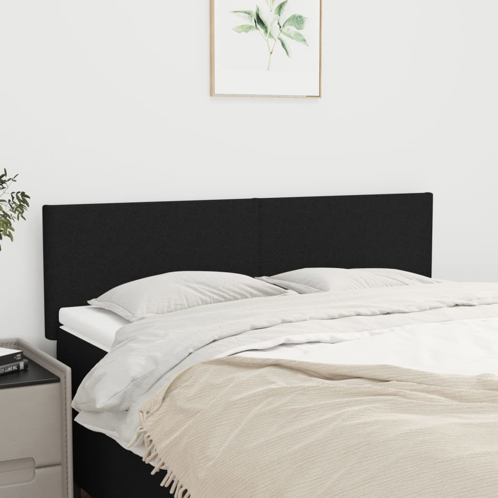 Headboards Black 144x5x78/88 cm Fabric