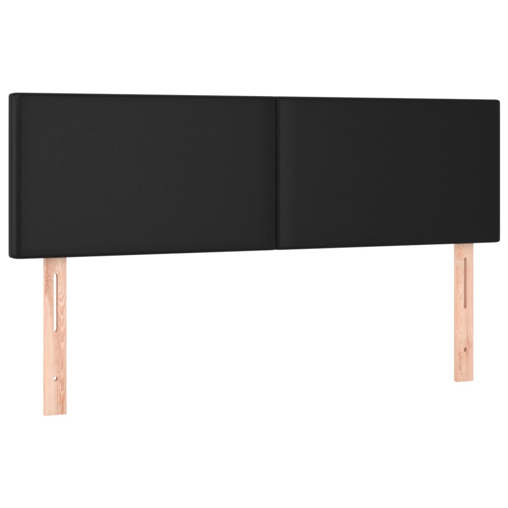 Headboards Black 144x5x78/88 cm Faux Leather