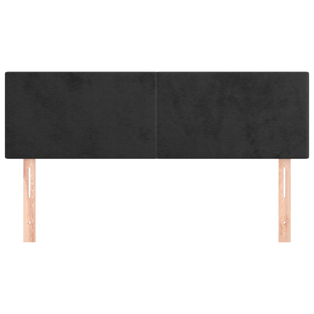 Headboards Black 144x5x78/88 cm Velvet