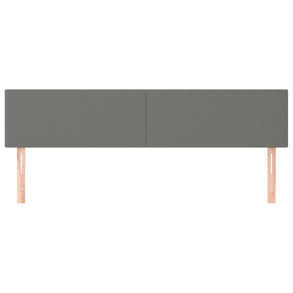 Headboards Dark Grey 160x5x78/88 cm Fabric