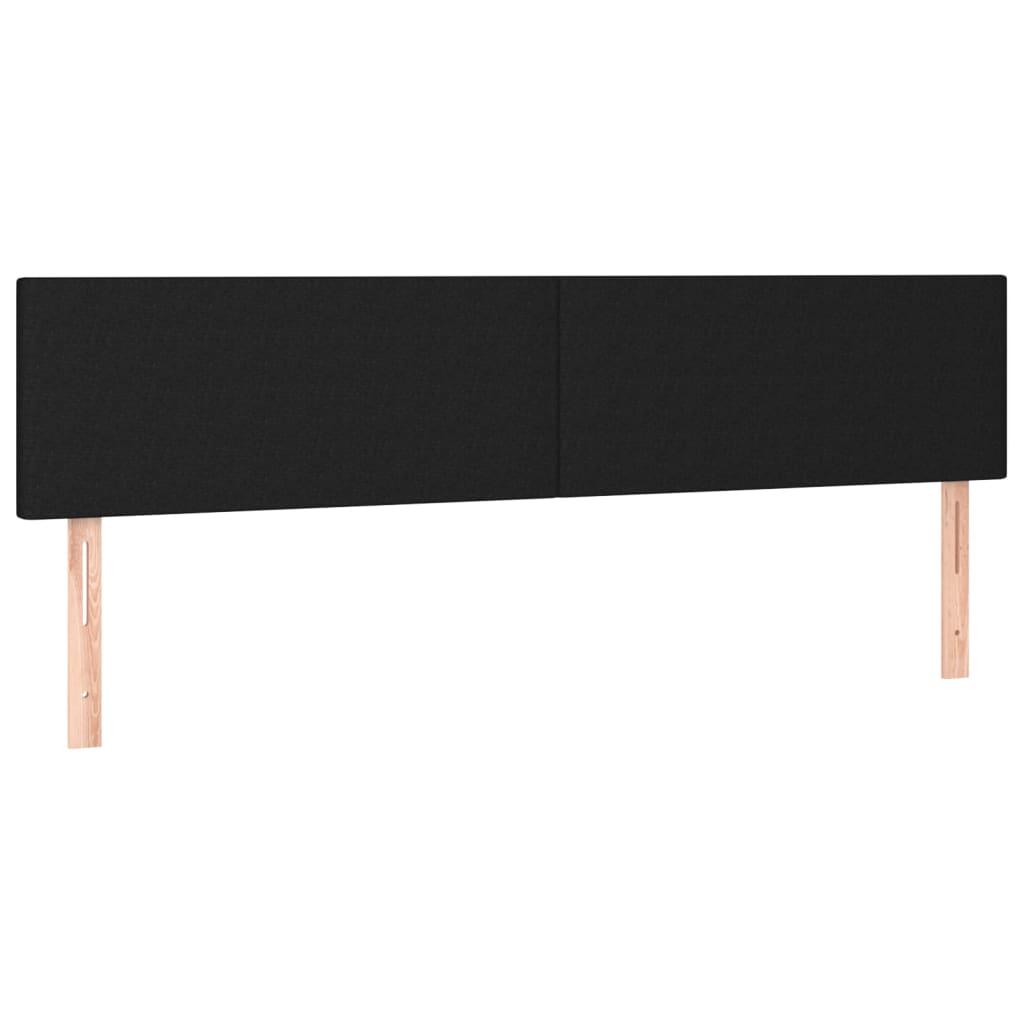 Headboards Black 160x5x78/88 cm Fabric