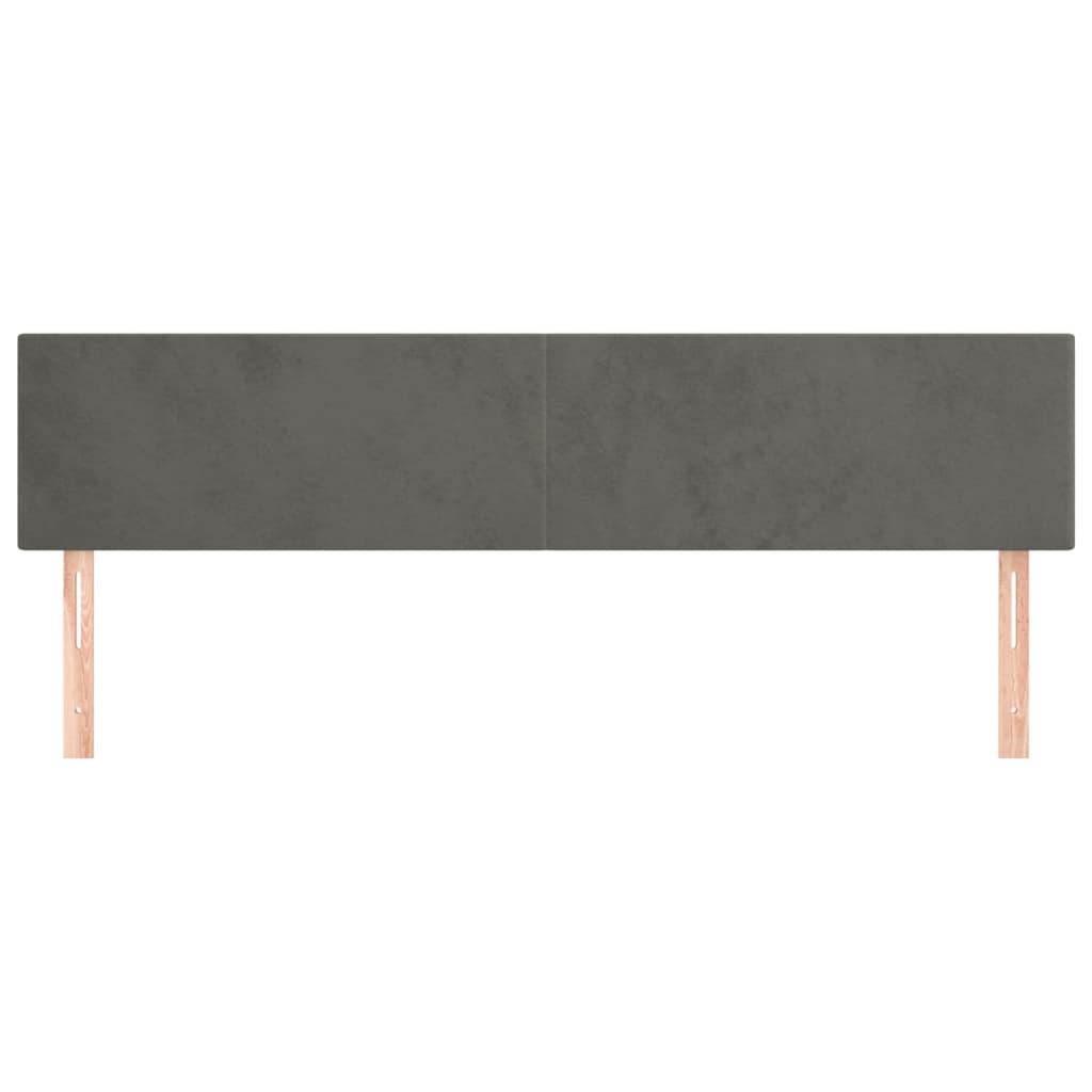 Headboards Dark Grey 160x5x78/88 cm Velvet